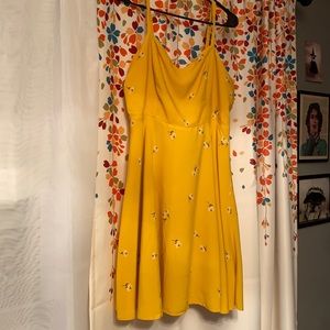 Yellow Summer Dress with Flowers